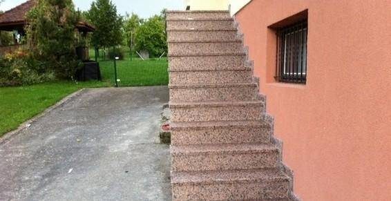 rénovation et pose escalier en granit région Strasbourg Schiltigheim 9